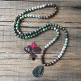 8mm Bronzite Green Stone Beads, Healing Necklace, Prayer Bracelet