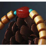 8mm Nanmu Wood Bead Bracelet Chakra Yoga Buddhism Jewelry