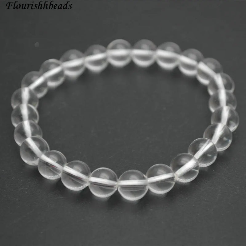 Clear Crystal Stone Round Beads Bracelet Elastic Line Jewelry