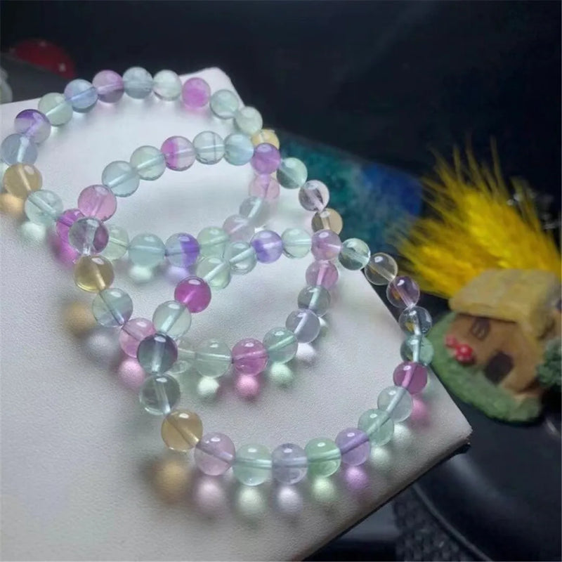 Natural Fluorite Quartz Bracelet Healing Love Gift