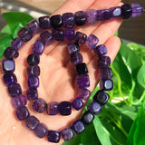 8mm Dragon Veins Agate Stone Beads Square Cube Spacer Jewelry DIY 15''