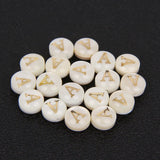 8mm Shell Letters Beads A-Z Alphabet Mother of Pearl Loose for Jewelry Making