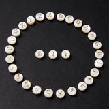 8mm Shell Letters Beads A-Z Alphabet Mother of Pearl Loose for Jewelry Making