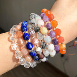 8mm Natural Lapis Lazuli Morganite Agates Quartz Gem Beads