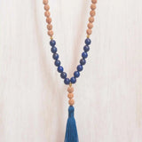 8mm Lapis Lazuli Rudraksha Beads Bracelet Inspires Mental Clarity