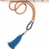 8mm Lapis Lazuli Rudraksha Beads Bracelet Inspires Mental Clarity
