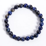 Lapis Lazuli Tiger Eye Stone Beaded Necklace Meditation Yoga Jewelry