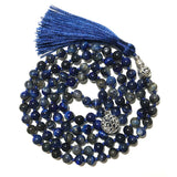 Lapis Lazuli Tiger Eye Stone Beaded Necklace Meditation Yoga Jewelry
