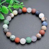 8mm Natural Matte Mix Stone Beads Round Loose Spacer Beads