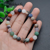8mm Natural Matte Mix Stone Beads Round Loose Spacer Beads