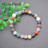 8mm Natural Matte Mix Stone Beads Round Loose Spacer Beads