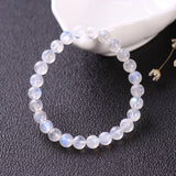 8mm Moonstone Beaded Bracelet Chakra Yoga Bead Jewelry
