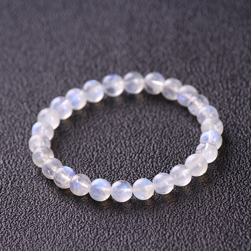 8mm Moonstone Beaded Bracelet Chakra Yoga Bead Jewelry