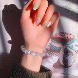 8mm Moonstone Beaded Bracelet Chakra Yoga Bead Jewelry