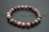 Natural Tourmaline Stone Round Beads Elastic Bracelet