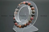 Natural Tourmaline Stone Round Beads Elastic Bracelet