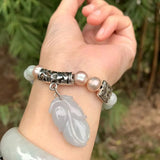 8mm Natural Myanmar Jadeite Bracelet Emerald Jewelry Stone Jade Women