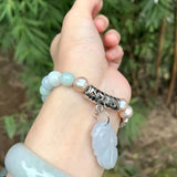 8mm Natural Myanmar Jadeite Bracelet Emerald Jewelry Stone Jade Women