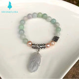 8mm Natural Myanmar Jadeite Bracelet Emerald Jewelry Stone Jade Women