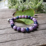 Natural Ocean And Purple Star Stone Beads Friendship Bracelet