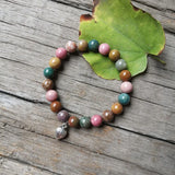 Natural Ocean And Purple Star Stone Beads Friendship Bracelet
