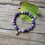 Natural Ocean And Purple Star Stone Beads Friendship Bracelet