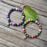 Natural Ocean And Purple Star Stone Beads Friendship Bracelet