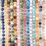 8mm Olive Stone Lapis Apatite Beads with Spacer Beads for Jewelry Making DIY