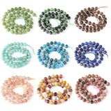 8mm Olive Stone Lapis Apatite Beads with Spacer Beads for Jewelry Making DIY