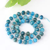 8mm Olive Stone Lapis Apatite Beads with Spacer Beads for Jewelry Making DIY