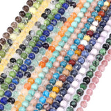 8mm Olive Stone Lapis Apatite Beads with Spacer Beads for Jewelry Making DIY