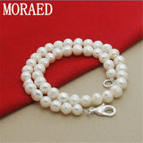 8mm Natural Pearl 925 Sterling Silver Necklace