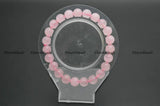 Pink Rose Quartz Stone Beaded Bracelet Woman Jewelry