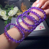 8mm Amethyst Quartz Bracelet Round Beads Reiki Gemstone