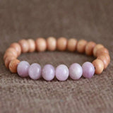 Rose Quartz Sandalwood Bracelet for Inspirational Relief