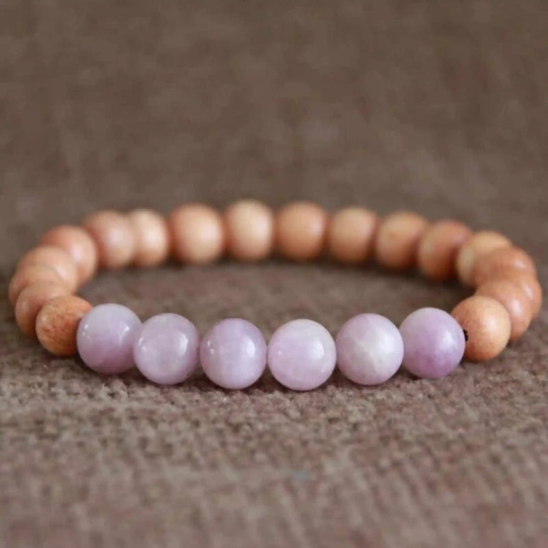 Rose Quartz Sandalwood Bracelet for Inspirational Relief