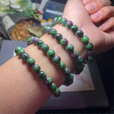 8mm Ruby Zoisite Tumbled Bracelet Luck Healing Crystal Beads