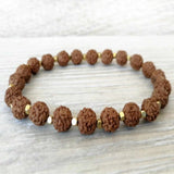 8mm Rudraksha Bead Bracelet 18k Mental Lucky Gift DIY