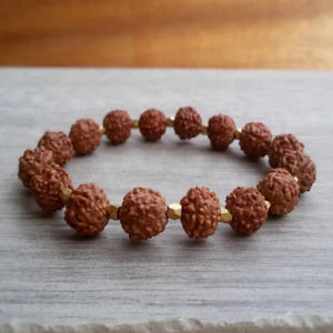 8mm Rudraksha Bead Bracelet 18k Mental Lucky Gift DIY