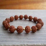 8mm Rudraksha Bead Bracelet 18k Mental Lucky Gift DIY