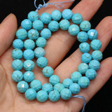 8mm Turquoise Faceted Stone Beads for Jewelry Making