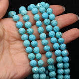 8mm Turquoise Faceted Stone Beads for Jewelry Making