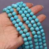 8mm Turquoise Faceted Stone Beads for Jewelry Making
