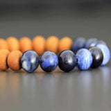 8mm Natural Sodalite Sandalwood Beads Bracelet