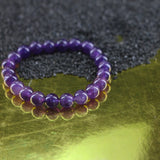 8mm Natural Stone Amethyst Beads Bracelet Purple Fine Jewellery