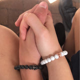 8mm Natural Stone King Queen Couple Bracelet