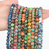 8mm Sea Sediment Jaspers Turquoises Stone Beads DIY Bracelets
