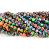 8mm Sea Sediment Jaspers Turquoises Stone Beads DIY Bracelets