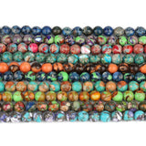 8mm Sea Sediment Jaspers Turquoises Stone Beads DIY Bracelets