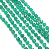 8mm Green Agate Faceted Loose Beads for Jewelry Making